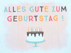 Karte, Alles Gute zum Geburtstag, hell